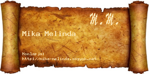 Mika Melinda névjegykártya