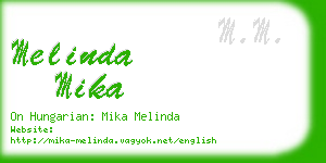 melinda mika business card